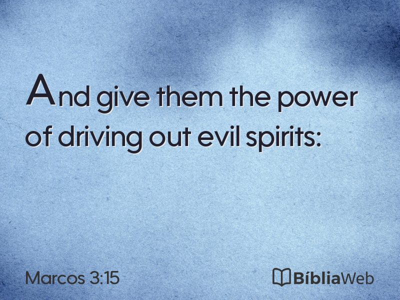 Marcos 3:15 em imagem para compartilhar