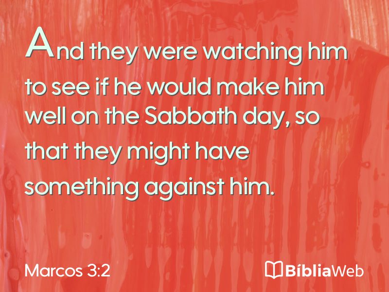 Marcos 3:2 em imagem para compartilhar