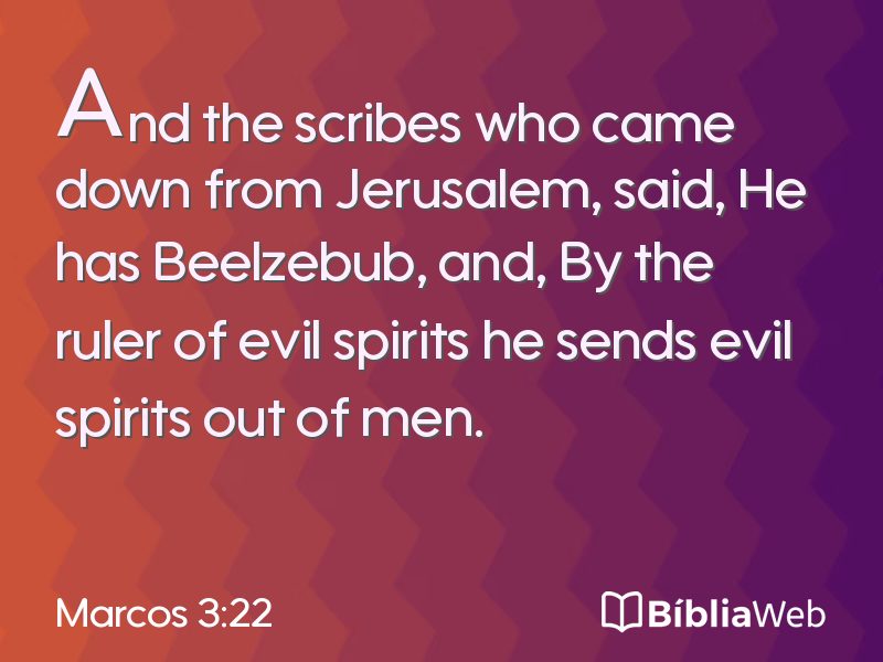 Marcos 3:22 em imagem para compartilhar