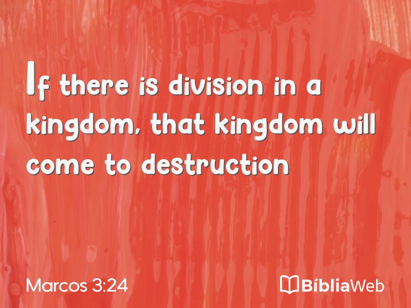 Marcos 3:24 em imagem para compartilhar