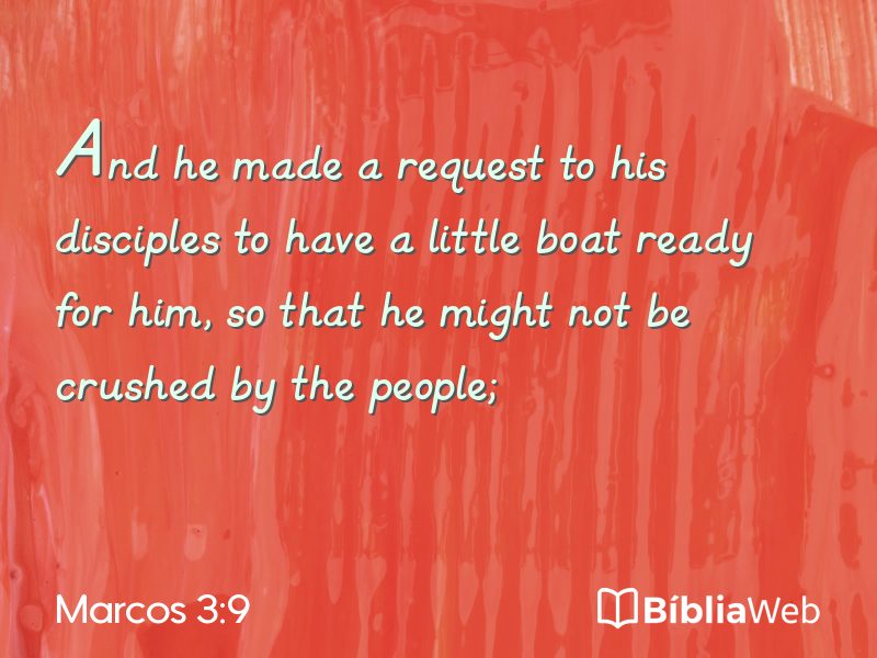 Marcos 3:9 em imagem para compartilhar