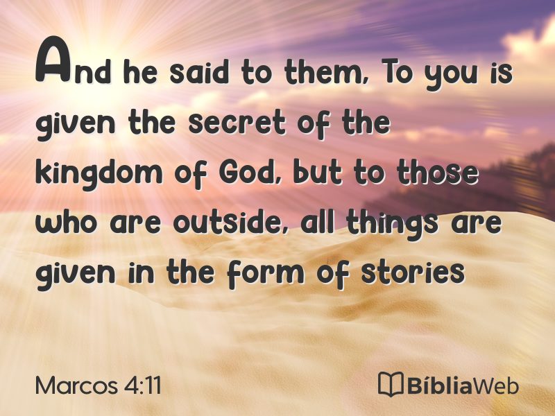 Marcos 4:11 em imagem para compartilhar