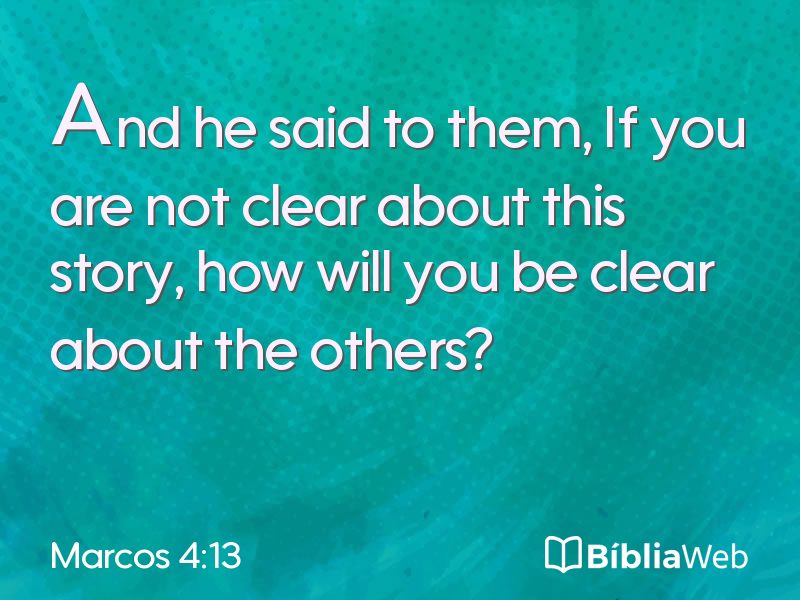 Marcos 4:13 em imagem para compartilhar