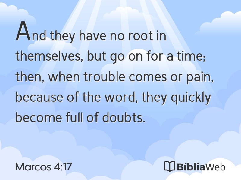 Marcos 4:17 em imagem para compartilhar