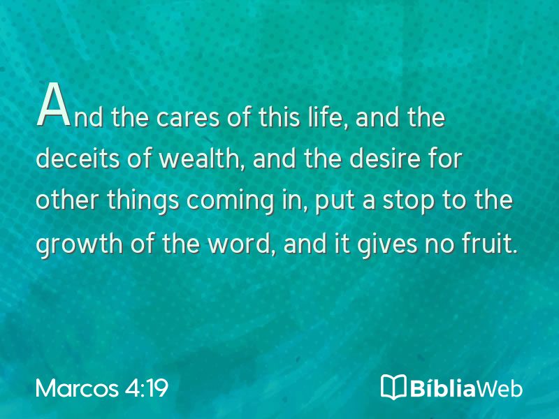 Marcos 4:19 em imagem para compartilhar