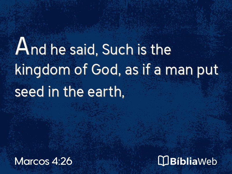 Marcos 4:26 em imagem para compartilhar