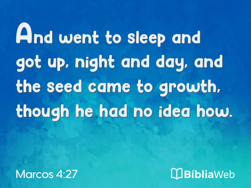 Marcos 4:27 em imagem para compartilhar