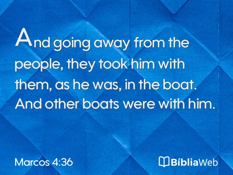 Marcos 4:36 em imagem para compartilhar