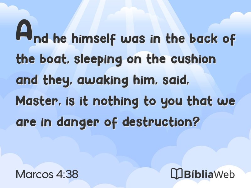 Marcos 4:38 em imagem para compartilhar