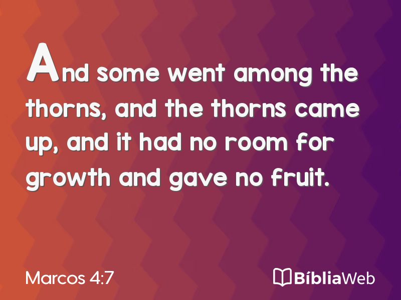 Marcos 4:7 em imagem para compartilhar