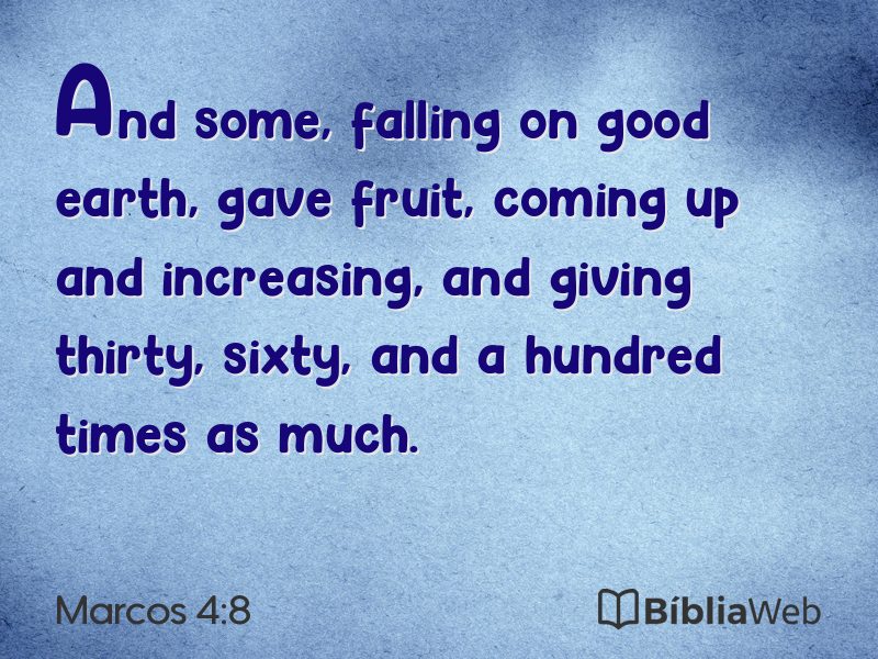 Marcos 4:8 em imagem para compartilhar