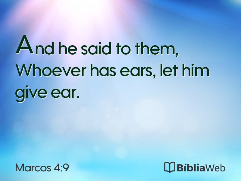 Marcos 4:9 em imagem para compartilhar