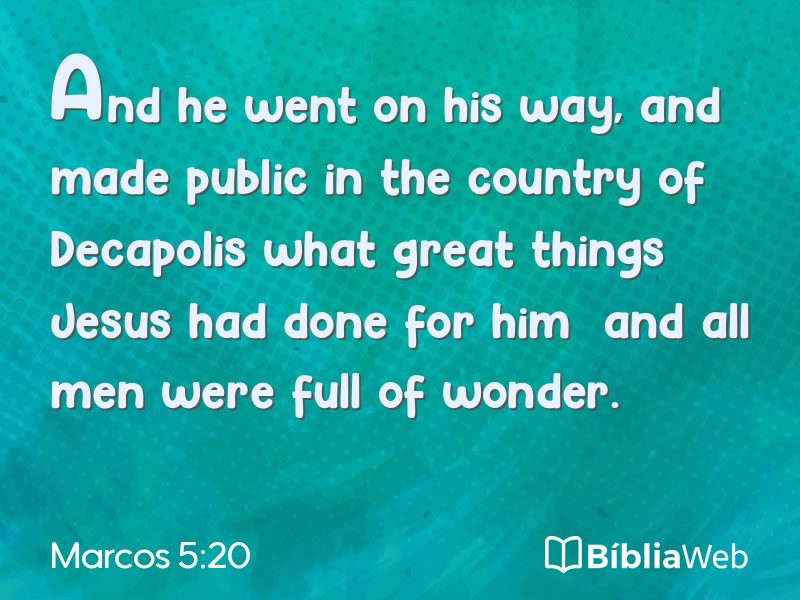 Marcos 5:20 em imagem para compartilhar