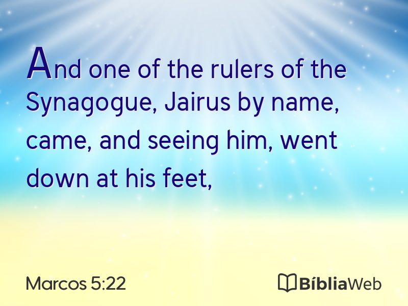 Marcos 5:22 em imagem para compartilhar