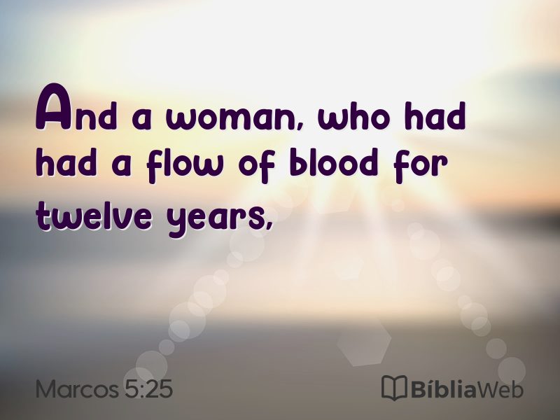 Marcos 5:25 em imagem para compartilhar