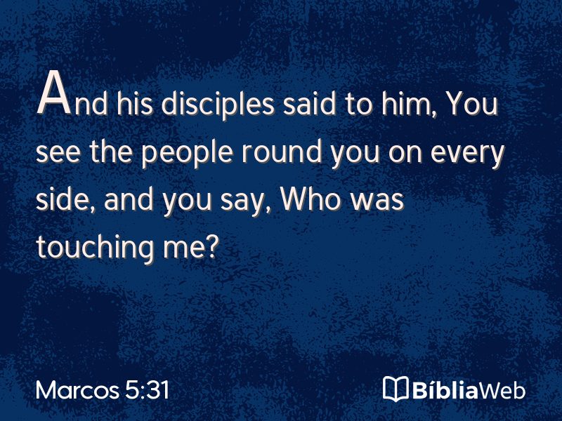 Marcos 5:31 em imagem para compartilhar
