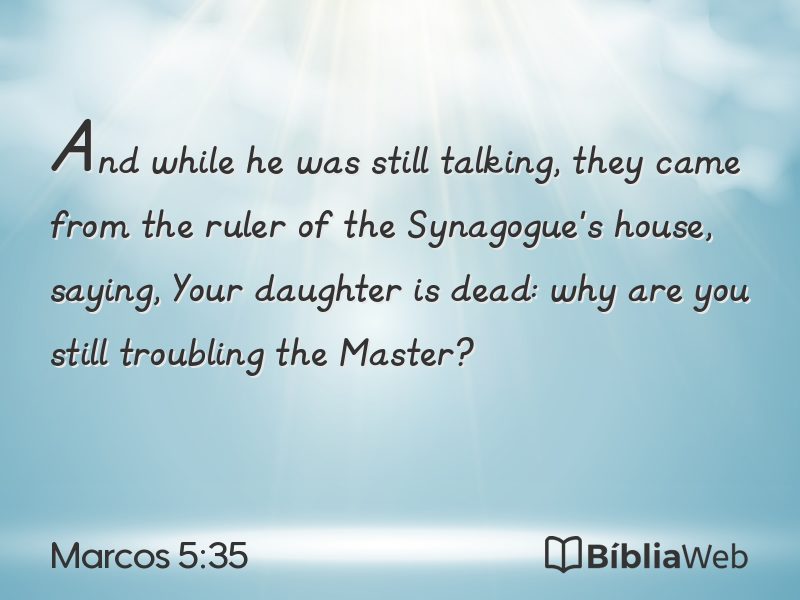 Marcos 5:35 em imagem para compartilhar