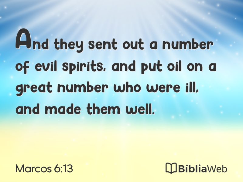 Marcos 6:13 em imagem para compartilhar
