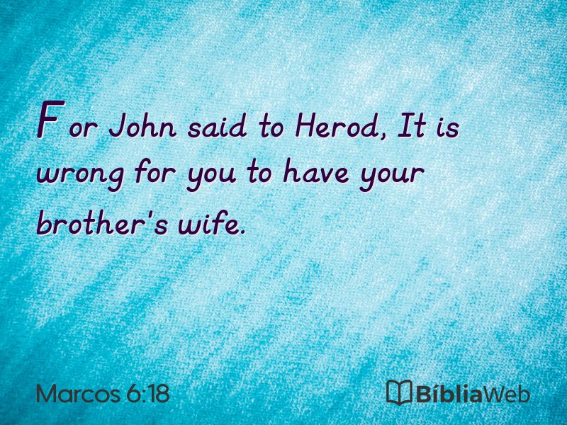 Marcos 6:18 em imagem para compartilhar