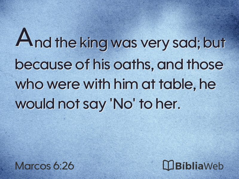 Marcos 6:26 em imagem para compartilhar