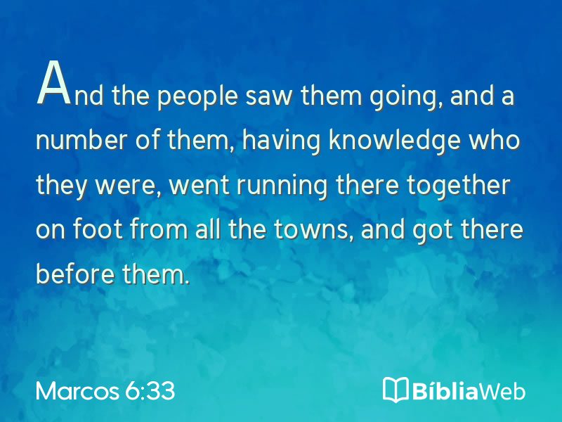 Marcos 6:33 em imagem para compartilhar