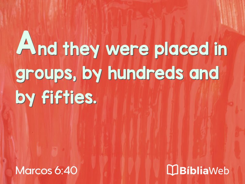 Marcos 6:40 em imagem para compartilhar