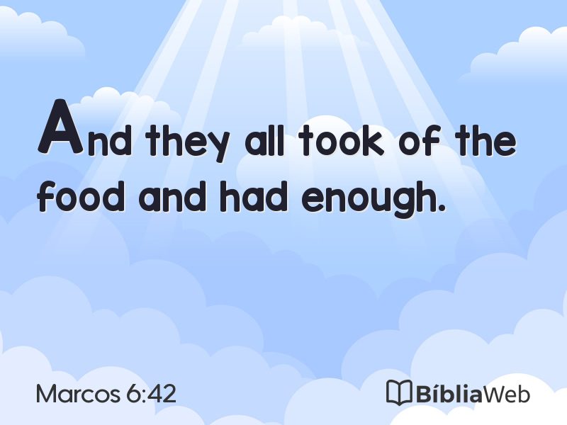 Marcos 6:42 em imagem para compartilhar