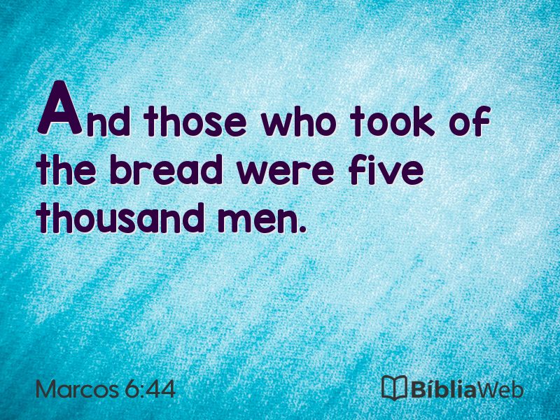 Marcos 6:44 em imagem para compartilhar