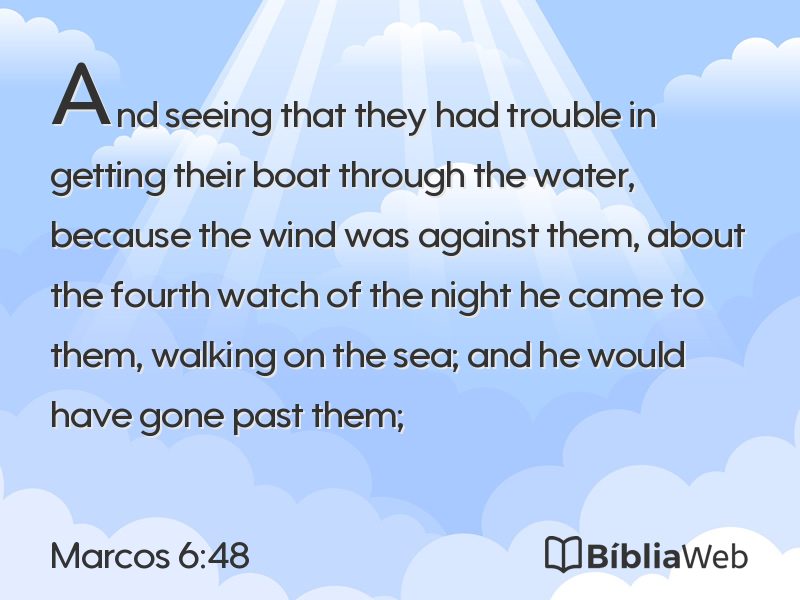 Marcos 6:48 em imagem para compartilhar