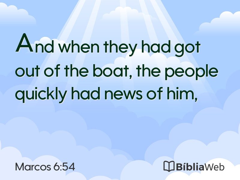 Marcos 6:54 em imagem para compartilhar