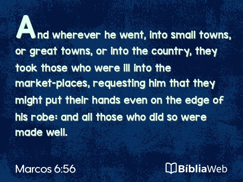 Marcos 6:56 em imagem para compartilhar