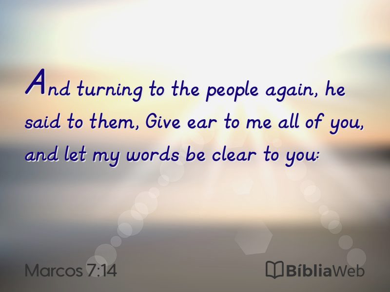 Marcos 7:14 em imagem para compartilhar