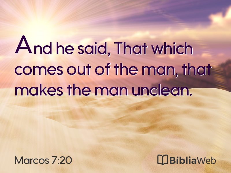 Marcos 7:20 em imagem para compartilhar