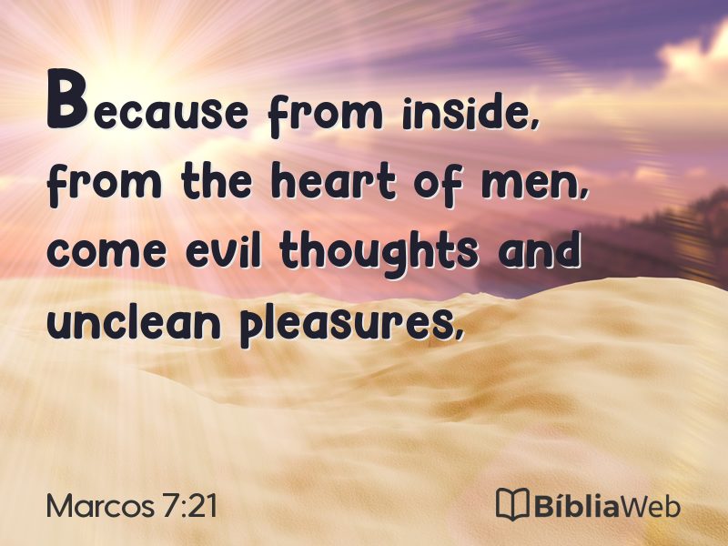Marcos 7:21 em imagem para compartilhar