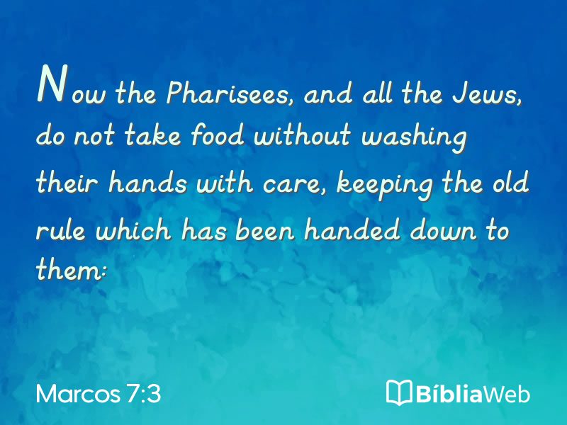 Marcos 7:3 em imagem para compartilhar