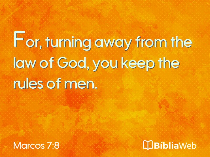 Marcos 7:8 em imagem para compartilhar