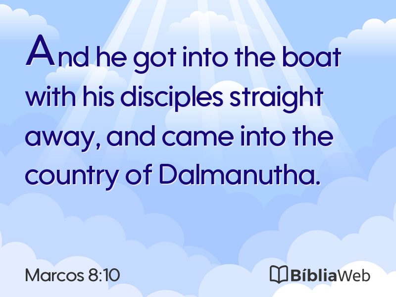 Marcos 8:10 em imagem para compartilhar
