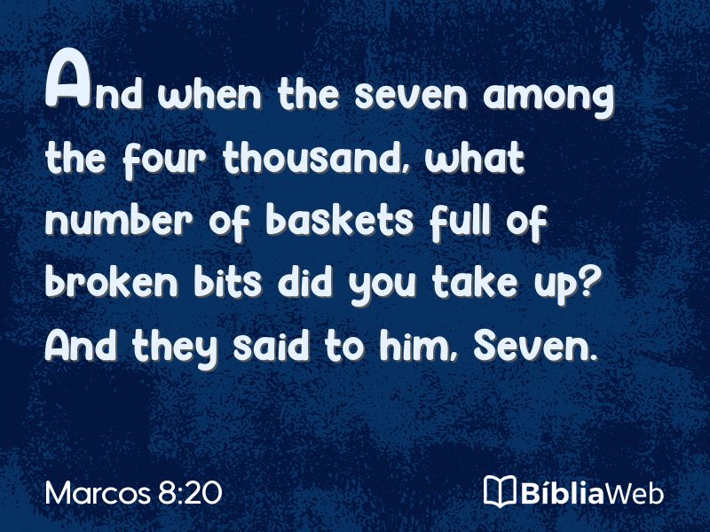Marcos 8:20 em imagem para compartilhar
