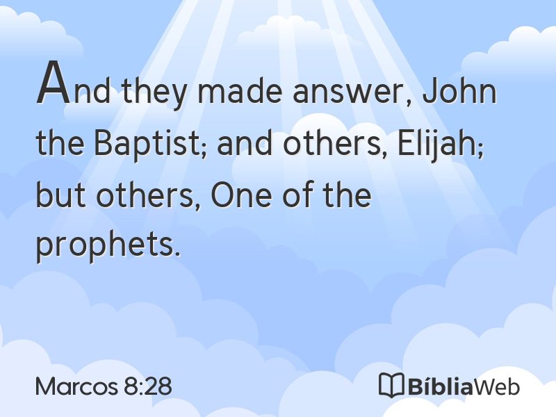 Marcos 8:28 em imagem para compartilhar