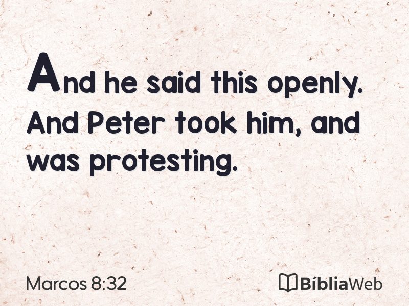 Marcos 8:32 em imagem para compartilhar