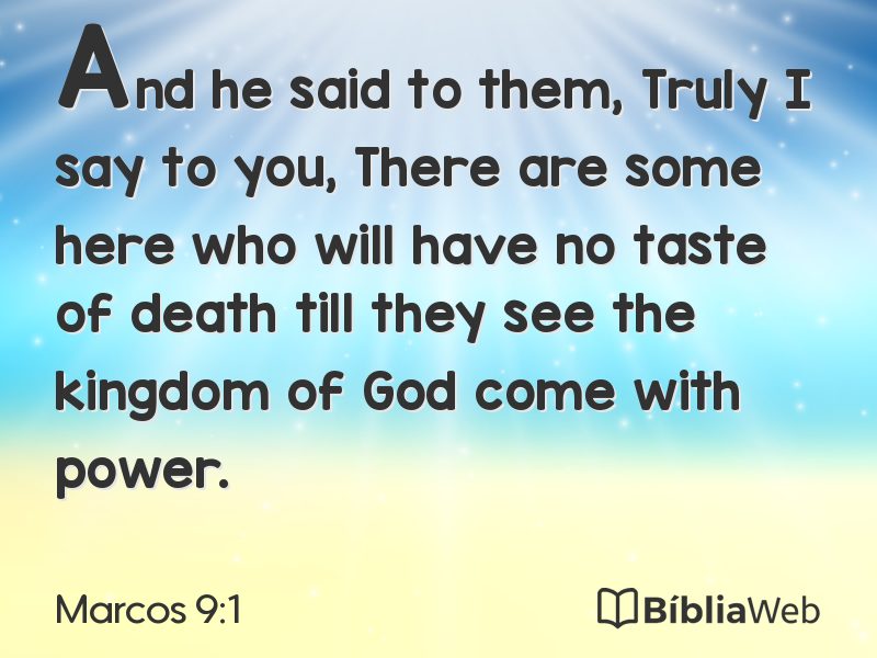 Marcos 9:1 em imagem para compartilhar
