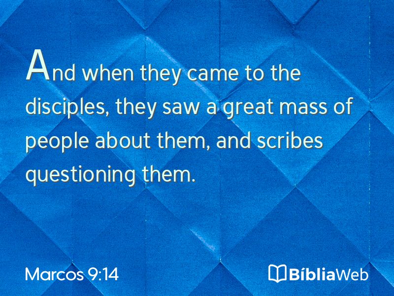 Marcos 9:14 em imagem para compartilhar