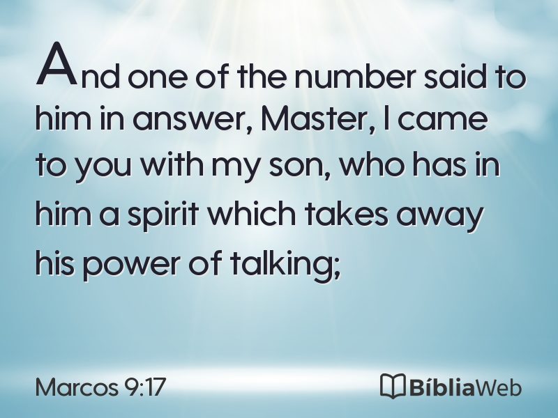 Marcos 9:17 em imagem para compartilhar