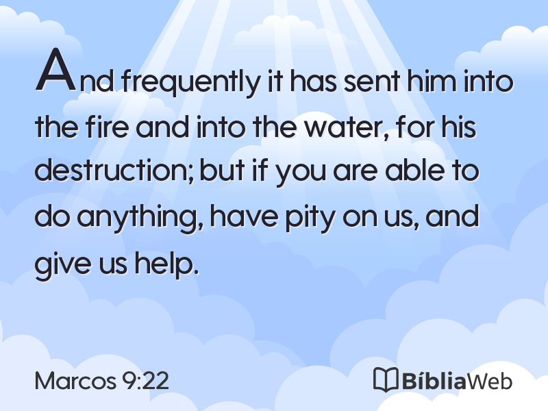 Marcos 9:22 em imagem para compartilhar