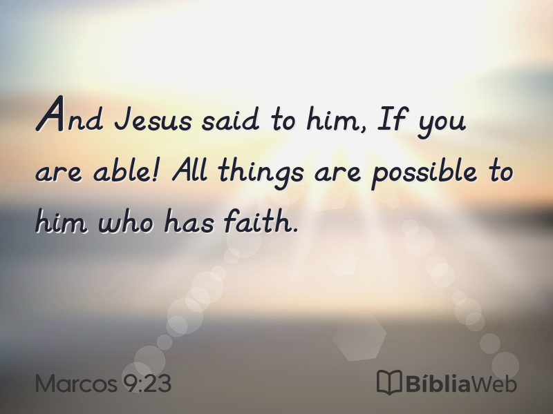 Marcos 9:23 em imagem para compartilhar