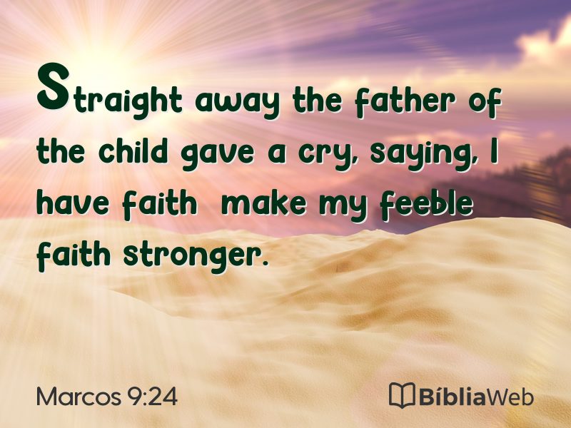 Marcos 9:24 em imagem para compartilhar