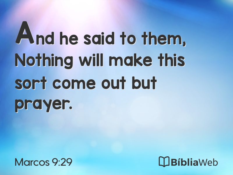 Marcos 9:29 em imagem para compartilhar