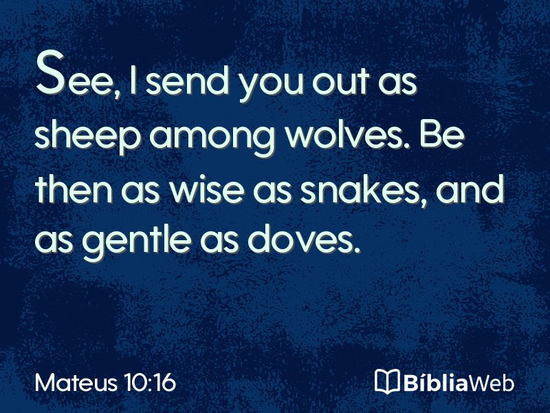 Mateus 10:16 em imagem para compartilhar