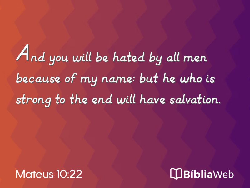 Mateus 10:22 em imagem para compartilhar