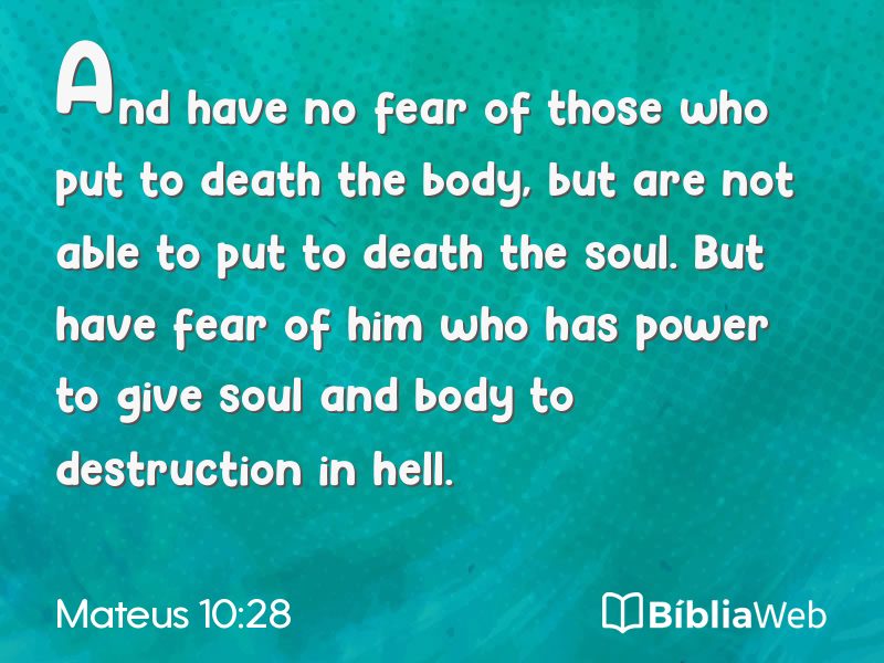 Mateus 10:28 em imagem para compartilhar